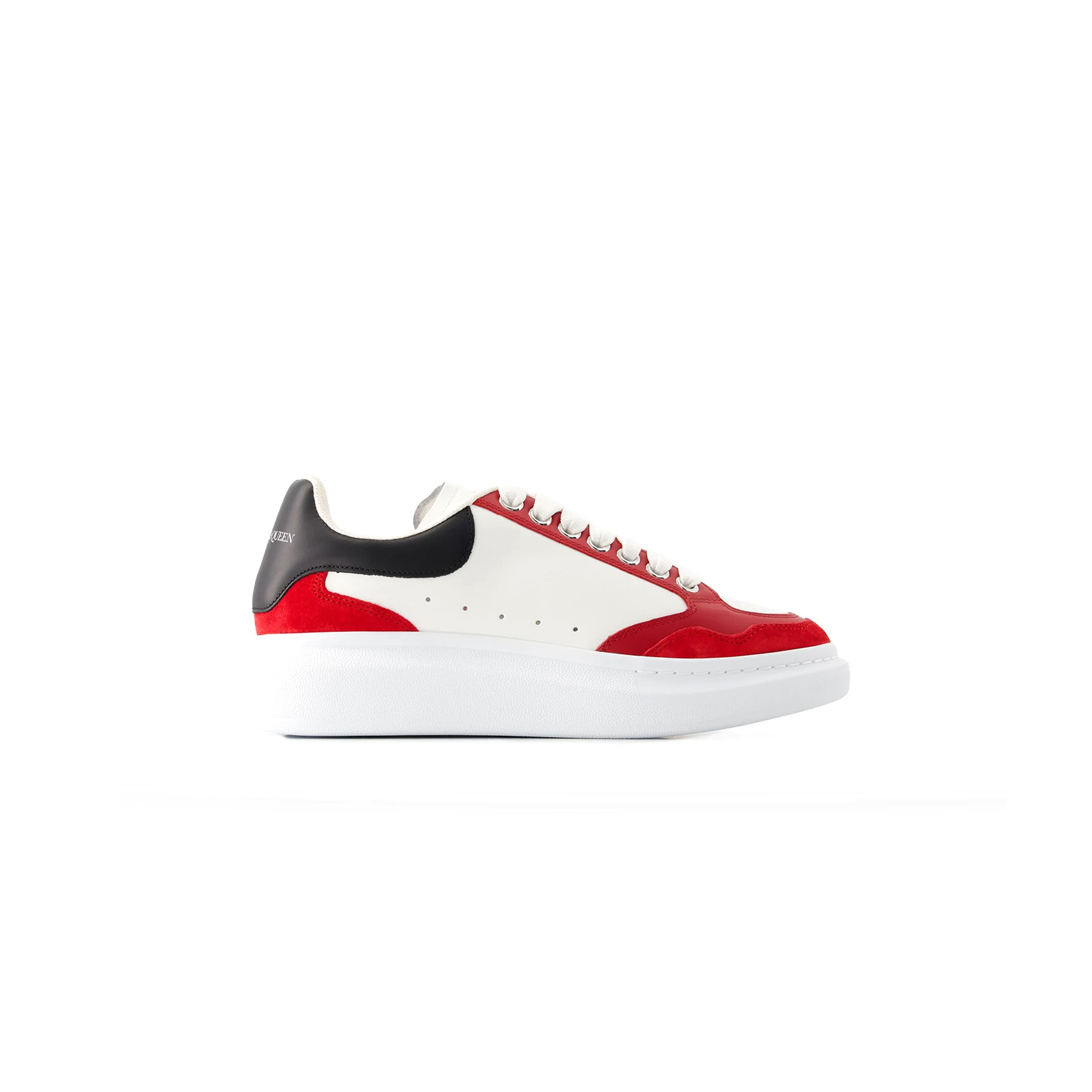 ALEXANDER MCQUEEN OVERSIZED SNEAKERS LEATHER WHITE RED 757710WIA5V6044